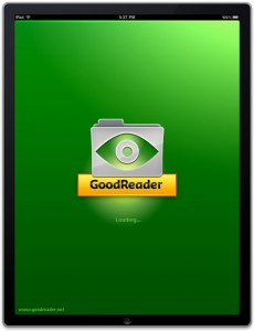 goodreader-iPad-Loading-Screen-small goodreader iPad Loading Screen small 230x300 PR: GoodReader for iPad Turns the Page Literally